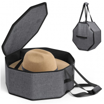 Hat Box for Travel and Storage, Grey